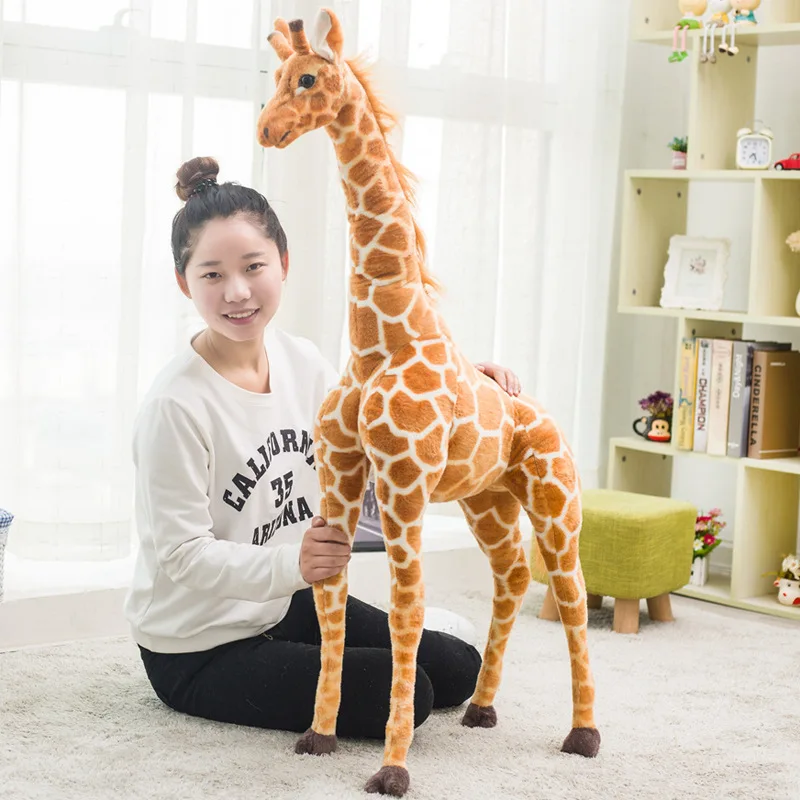 Огромный реальной жизни плюшевый жираф игрушки милая плюшевая зверушка куклы, мягкая кукла "Жираф" высокое качество, подарок на день