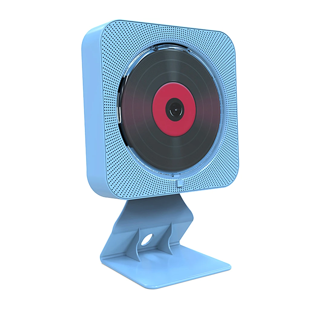Blue Dvd-плеер настенный портативный Bluetooth домашний аудио магнитофон Bluetooth CD/DVD все-в-одном плеер беспроводной пульт дистанционного управления fm-радио - Цвет: Blue
