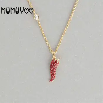 

[New product] High quality swa1:1 fashionable charm lucky red pepper, lively and bright women necklace jewelry