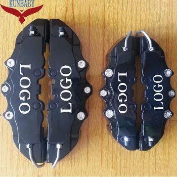 

KUNBABY Black ABS Plastic Car Auto 3D Word Style Disc Brake Caliper Covers Front And Rear Size M+S 4 Pcs