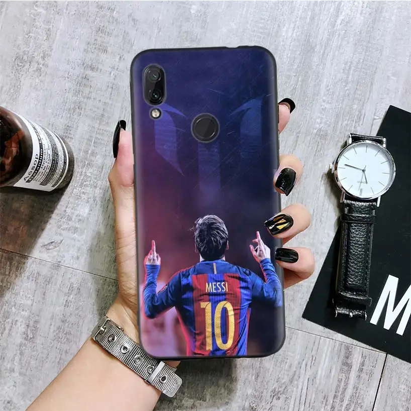 Месси черная крышка чехол для телефона для Xiaomi Redmi Note фотоаппаратов моментальной печати 8 7 7S 7A 6 S2 GO K20 Pro 6A mi 6X 5X A1 CC 9 8 Coque