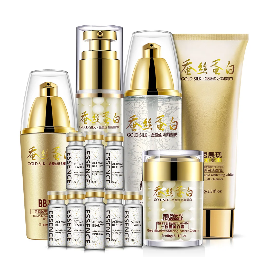 

Yi Zhichun Gold Silk Odd Muscle Gift Box Face Kits Fibroin Water Moisturizing Skin Care Set