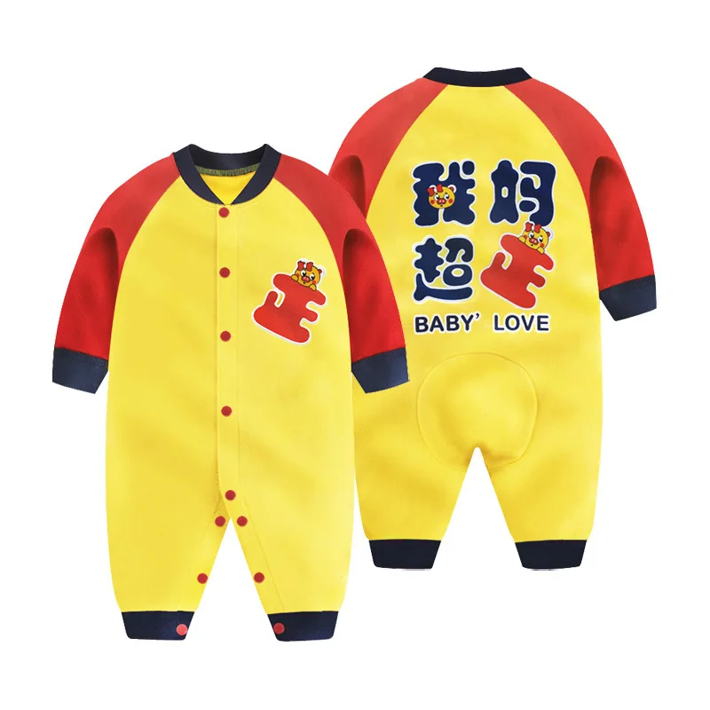 Spring and autumn newborn jumpsuit baby go out to wear baseball clothes autumn cotton long sleeve climbing clothes - Цвет: 20