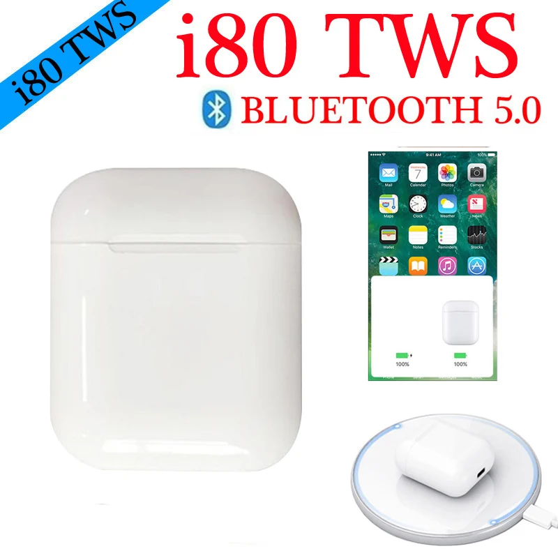 

i80 TWS Original Pop up 1:1 Wireless Bluetooth Earphones Wireless Charging Hifi Earbuds Not LK TE9 i60 tws i30 i12 i10 i 80 100