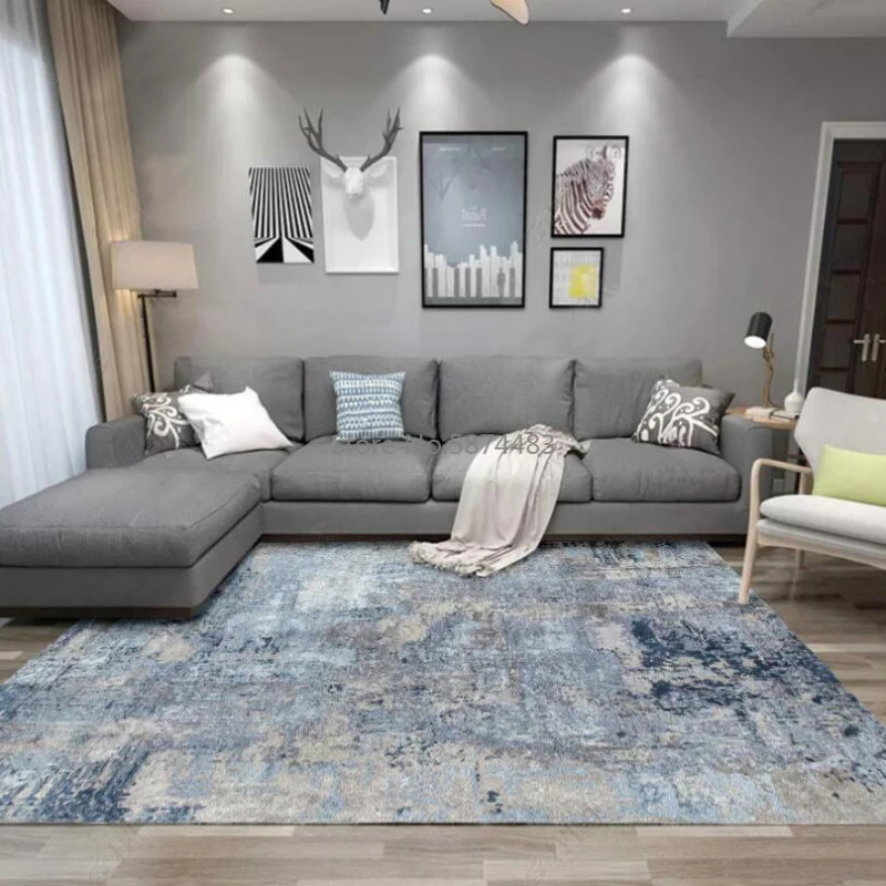200 300cm Fashionable Modern White Blue Grey Abstract Ink Painting Living Room Bedroom Kitchen Bedside Carpet Floor Mat Carpet Aliexpress