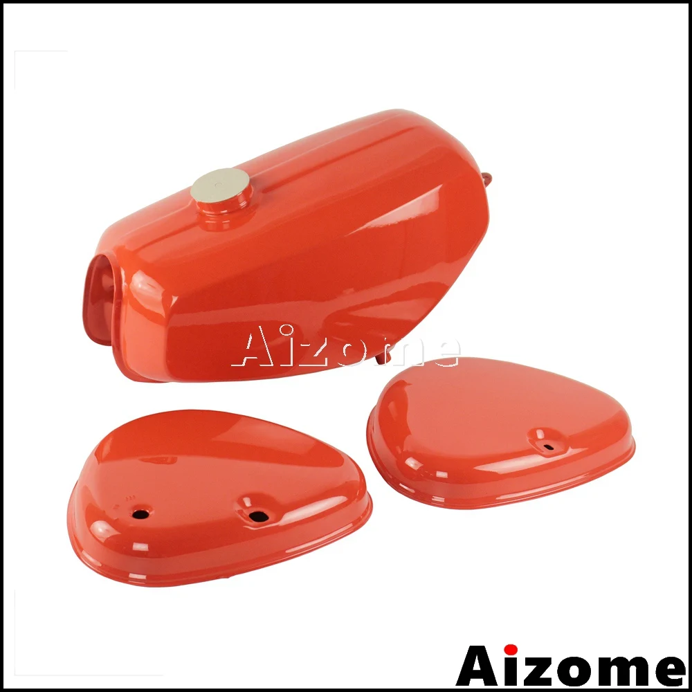 Orange Retro Motorcycle Fuel Tank For Simson S50 S51 S70 S 50 S 51 S 70 Fuel Oil Tank 200200 w/ Side Covers Green Orange Blue Yellow - Цвет: Orange