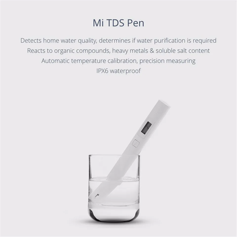 Xiaomi ручка качество чистый тестер качества воды Цифровой измеритель Tds тестер качества воды измеритель концентрации