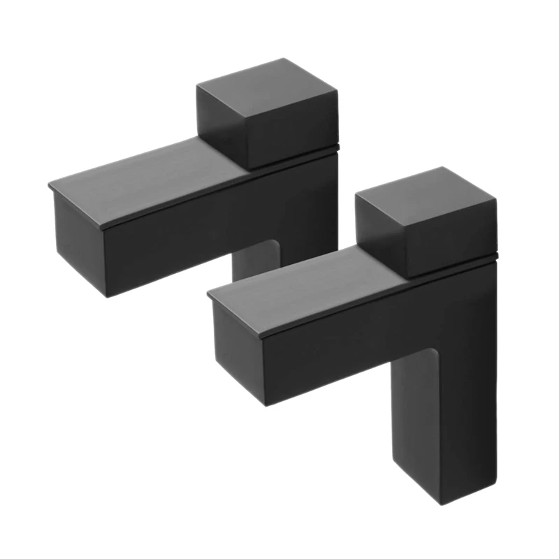 

2 Pcs Adjustable Wood/Glass Shelf Bracket Wall Mount Heavy Duty Floating Brackets for 3-28mm Thick Shelves,Black