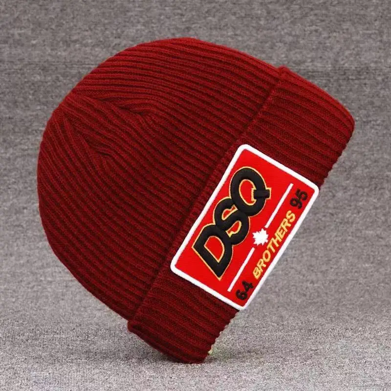 wine red DSQ, мужские шапки, зимние, Skullies, мужские, вязаные шапки, mutsen Keep Gorro; теплый, Lana Czapka Zimowa chlopec Novidades para vender - Цвет: wine red