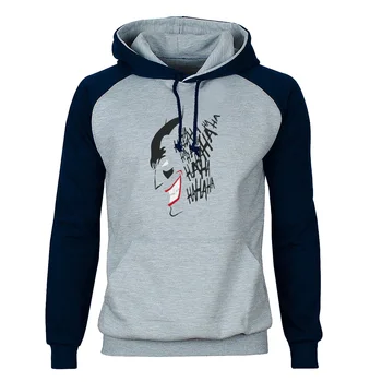 

Bat Joke Anime Hoodies Men Anti Hero Eric Border Raglan Hooded Sweatshirts Winter Autumn Fleece Jack Napier Hoodie Sportswear