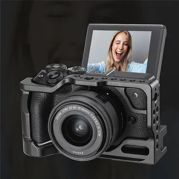 

Protective Metal Camera Cage For Canon M6 Mark II Camera Vertical Shooting Accessories Quick Release Holder Mount
