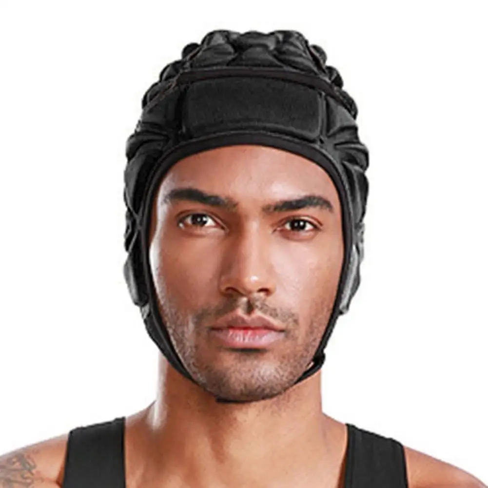 Pro Helmet-EVA Shockproof Headgear Adjustable For Rugby Flag Football Soccer Goalkeeper & Goalie-Unisex For Youth And Adult
