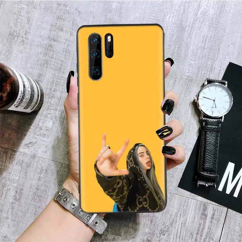 Billie Eilish музыкальный певец черный чехол для телефона huawei mate 30 20 10 P30 P20 P10 Pro Lite P Smart Z Роскошный чехол Shel