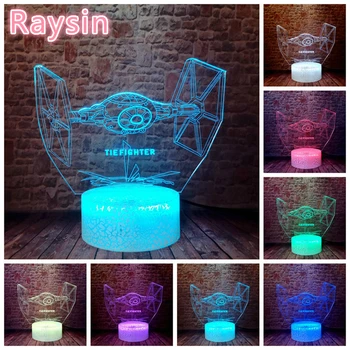 

Star Series First Order Special Forces TIE Fighter 7 Colors Change Bright Base Night Light Child Kids Boys Bedroom Decor Gifts