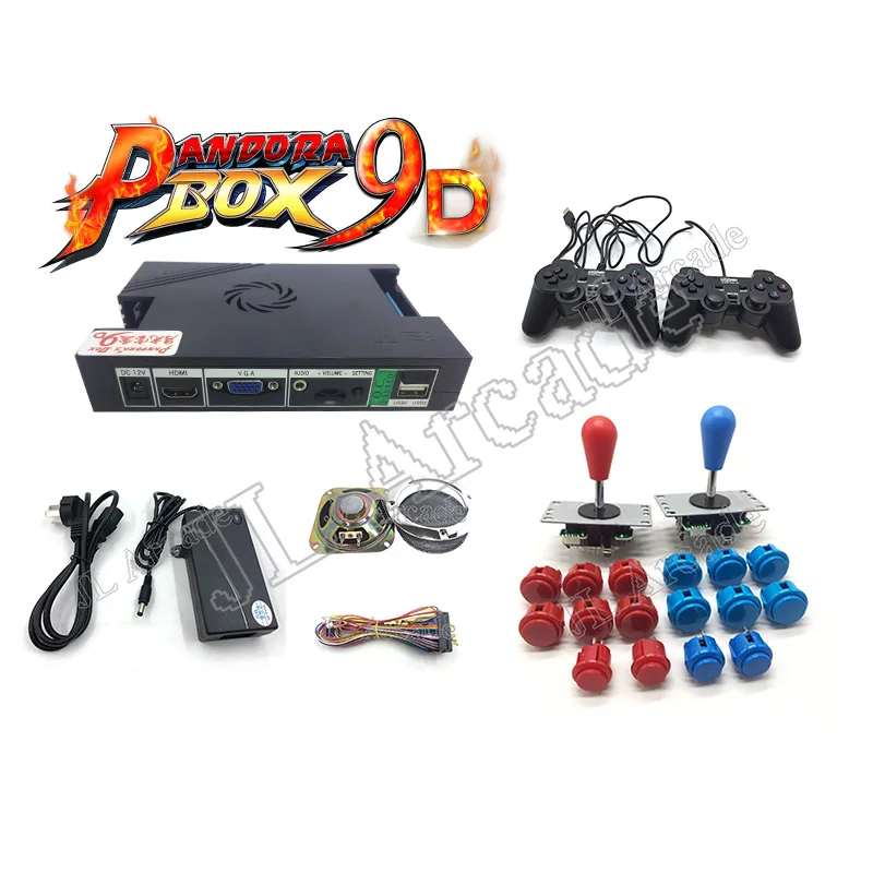 

4 speler DIY Arcade Kit Pandora box 9D 2500 in 1 board 5 pin joystick and copy sanwa drukknop voor Arcade Game Console