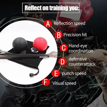 

Durable with Headband Gym Exercise Boxing Reaction Ball Punching Ball Body Building Trainer Accessories Fight Ball