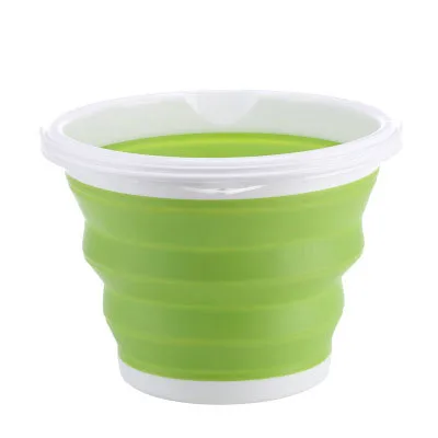 10L Green 5/10L ведро для рыбалка продвижение складной ведро для мытья автомобиля на открытом воздухе принадлежности для рыбалки квадратная 10L Ванная комната Кухня Походное ведро - Цвет: 10L Green
