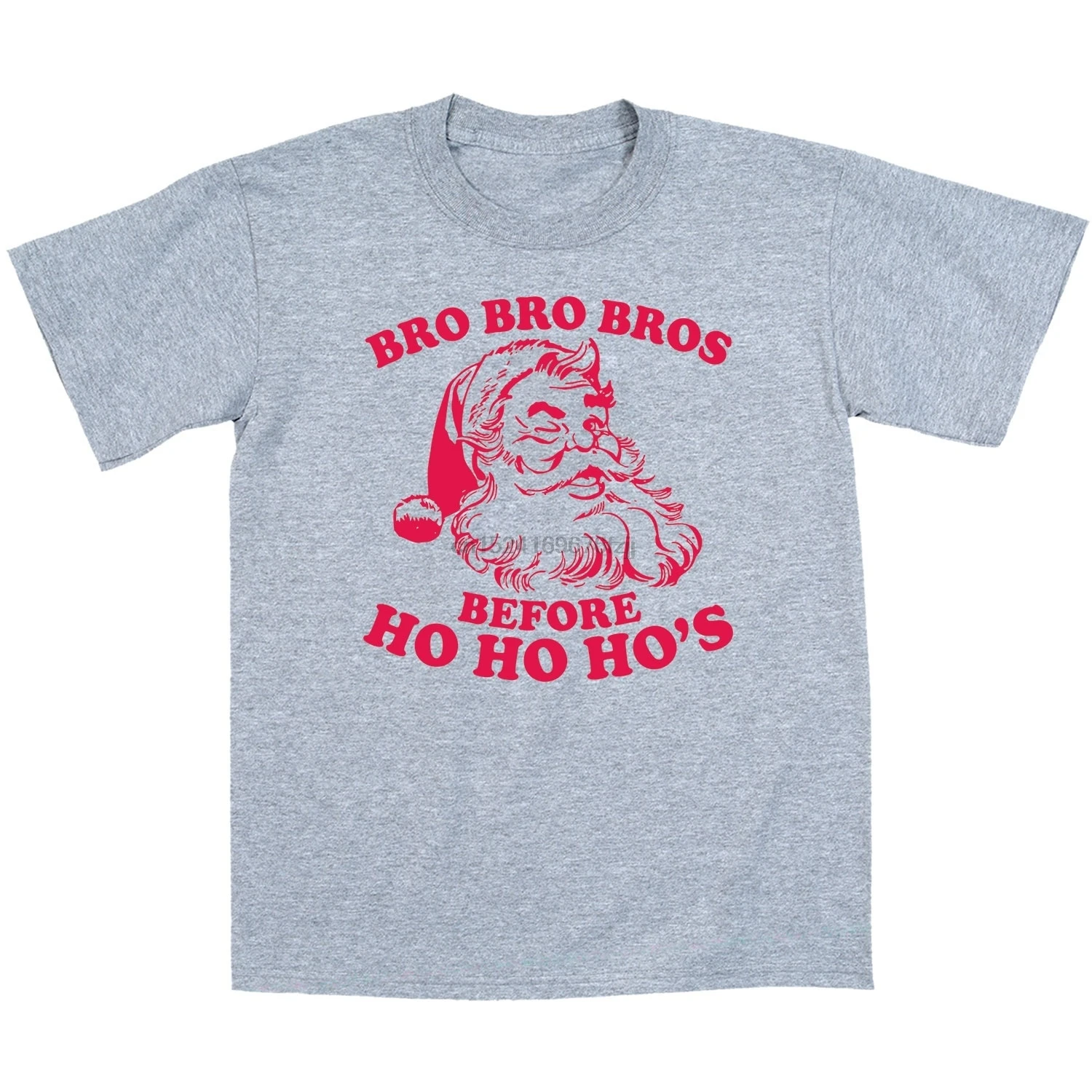 Бро Bros Before Ho Hos Санта грубый Юмор Рождество Забавный тройник Мужская футболка |