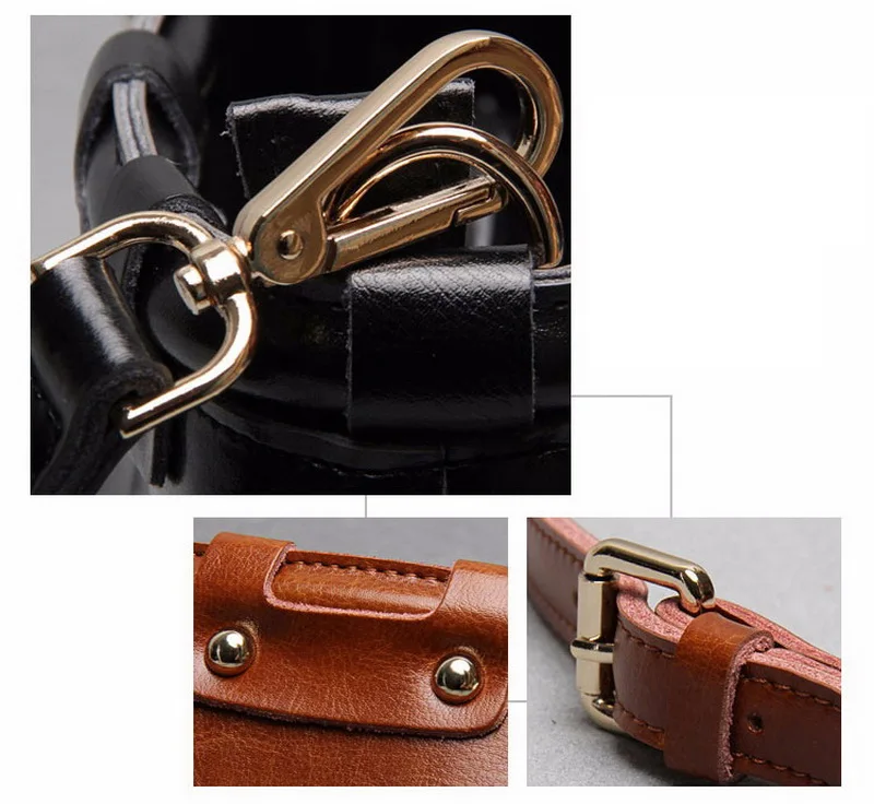 Gradosoo Oil Wax Leather Handbag Patchwork Shoulder Bags For Women Messenger Bag Top-handle Bags Female Brand Luxury Bags HMB648