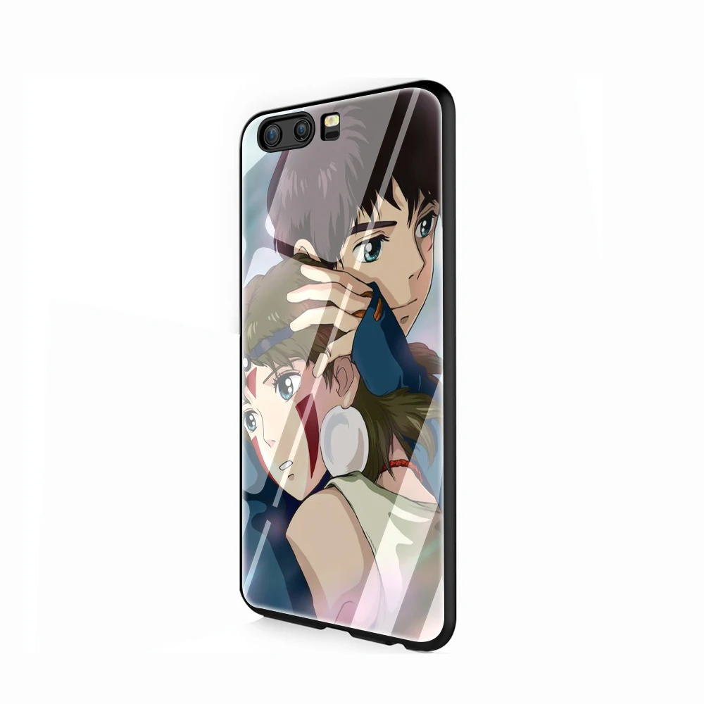 EWAU фигурка Принцесса Мононоке закаленное стекло чехол для телефона huawei mate P 10 20 30 Lite Pro Y9 Honor 8X 7A - Цвет: G7
