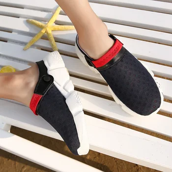 

Men Sandals Slip-on Bird's Nest Shoes Crocse Clogs Water Breathable Light Jogging Sneakers Casual Beach Slippers Men Sandals