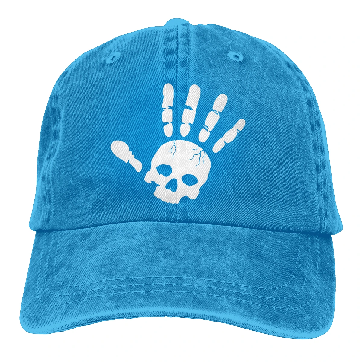 Череп волна отпечаток руки Casquette черный унисекс Мужские Женские джинсовые бейсболка с ремешком кепки Регулируемый Гольф папа шляпа