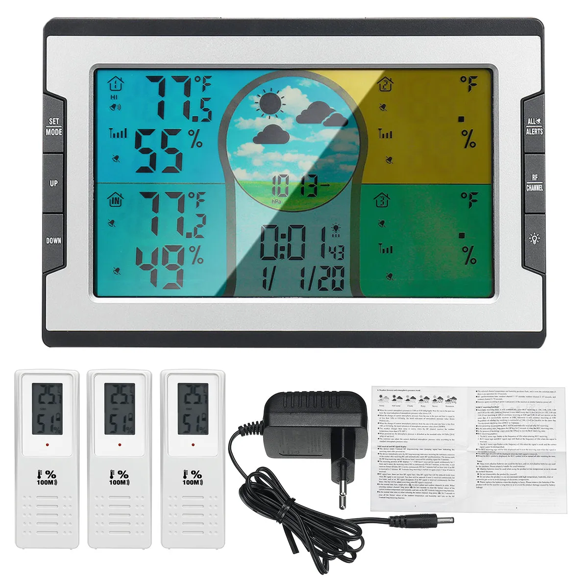Professional Wifi Weather Station Digital Lcd Wireless Indoor & Outdoor