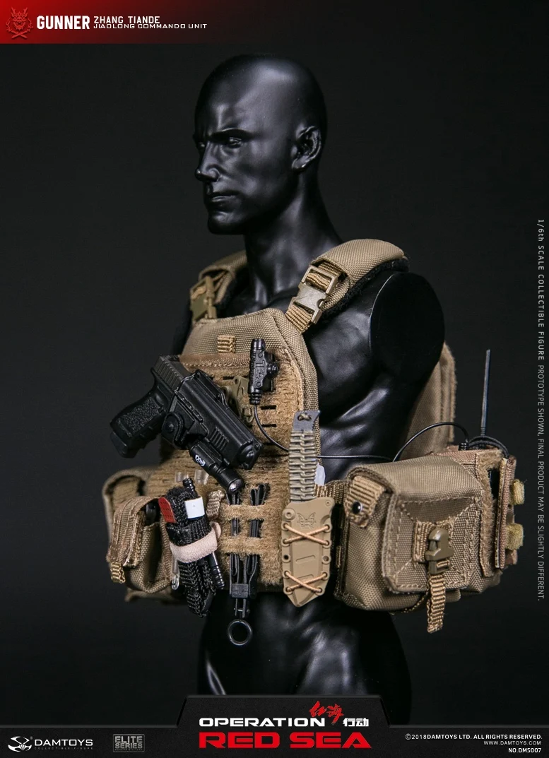 DAMTOYS 1/6 Red Sea Machine Gunner Чжан тяньде DMS007 Коллекционная фигурка