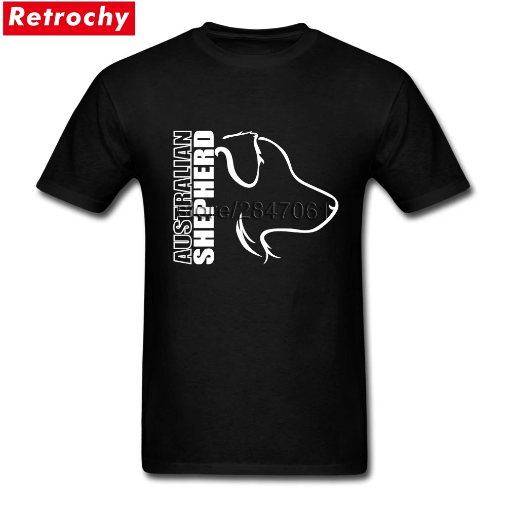 

Funny T Shirt Dog Australian Shepherd Short Sleeve Crew Neck Soft Cotton T-Shirts Men Father'S Day Gifts Simple Fashion Style