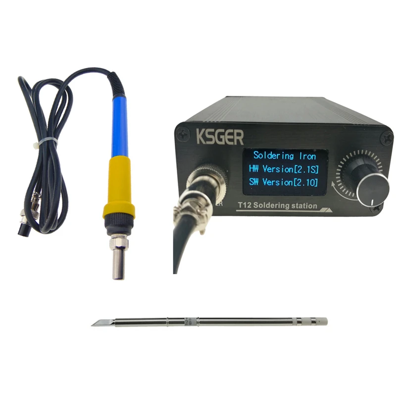 KSGER V2.1S T12 Digital Temperature Controller Soldering Station Electric Soldering Iron Tips T12-K + 907 Handle Durable