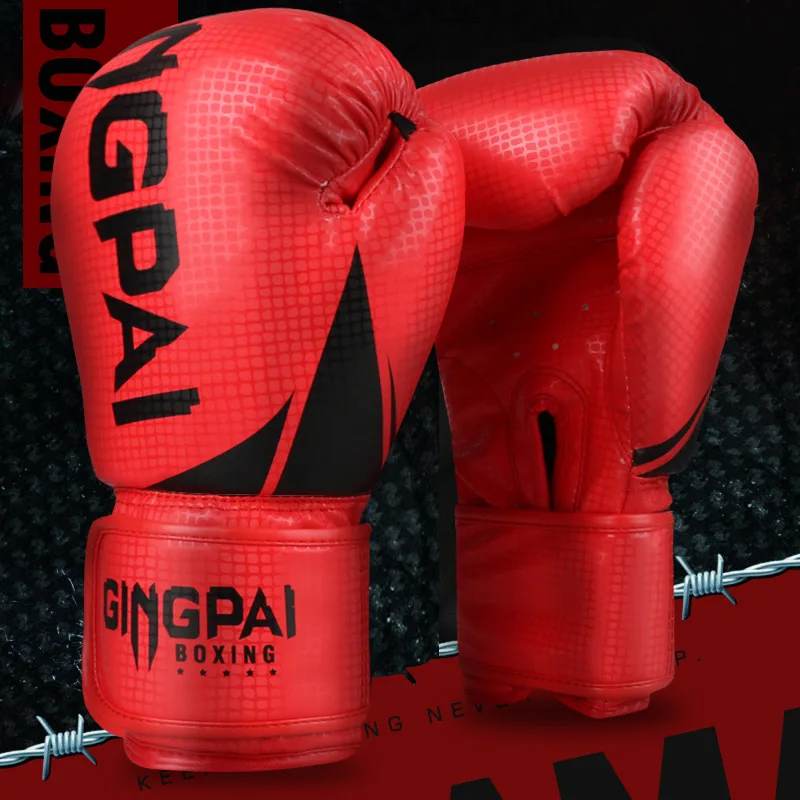 GINGPAI 6oz 8oz 10oz 12oz взрослые мужские женские детские боксерские перчатки из