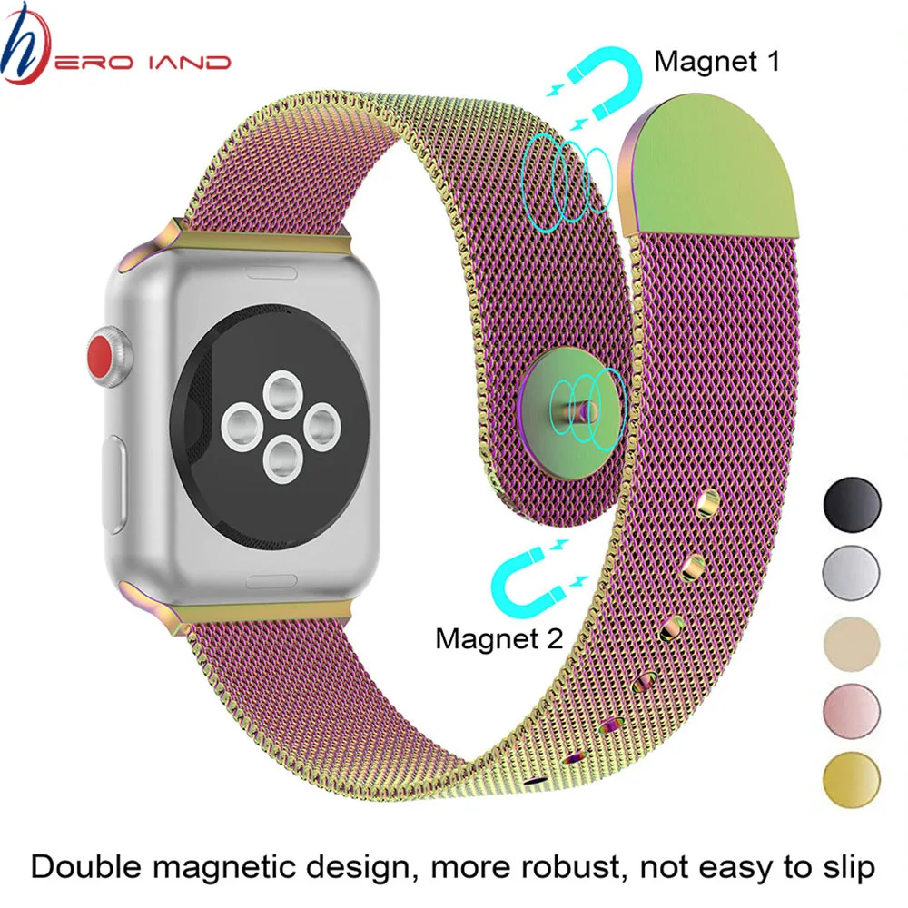 Миланская петля браслет для Apple Watch Series 4 40 мм 44 мм ремешок из нержавеющей стали для iwatch 3 полосы серии 2/1 38 мм 42 мм