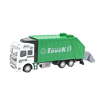 

Friction Powered Garbage Truck Vehicle Toy Construction Toy with Trash Can,Toys for Children 2-6 Years Old, Gifts for Boys and G