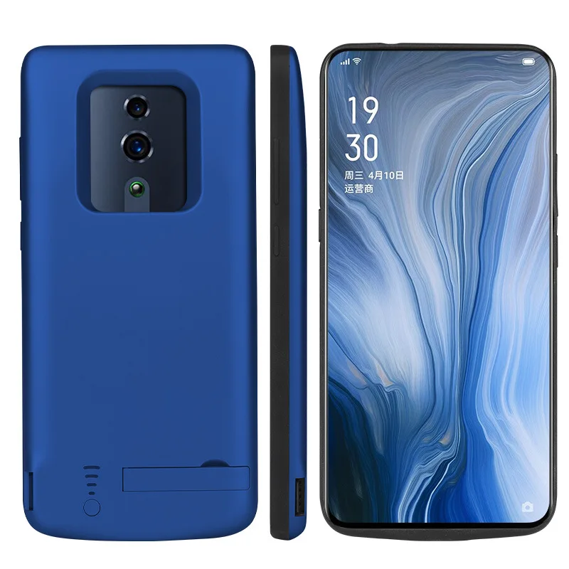 Для Oppo Reno 10x Zoom батарея зарядное устройство чехол 5000 мАч Внешняя резервная Зарядка power Bank ударопрочный чехол Oppo Reno 10x Zoom чехол - Цвет: 2