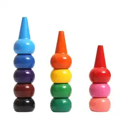 12 шт./компл. нетоксичные детские безопасные цветные карандаши детские 3D пальчиковые художественные принадлежности набор детский сад