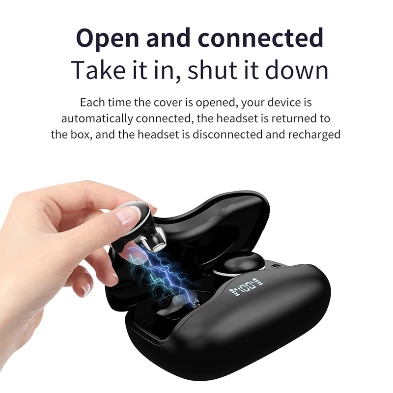 New 6D Noise Reduction Headset Wireless Bluetooth Sport Earphone Touch Control Music Earbud With 1200mAh Charging BOX W16 TWS
