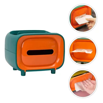 

Multifunctional Tissue Box Retro Tissue Container Creative TV Shaped Paper Towel Storage Box