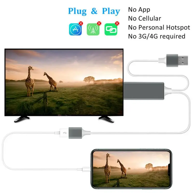 HDMI кабель для зеркалирования телефона к телевизору HDTV адаптер телефонов Android GALAXY