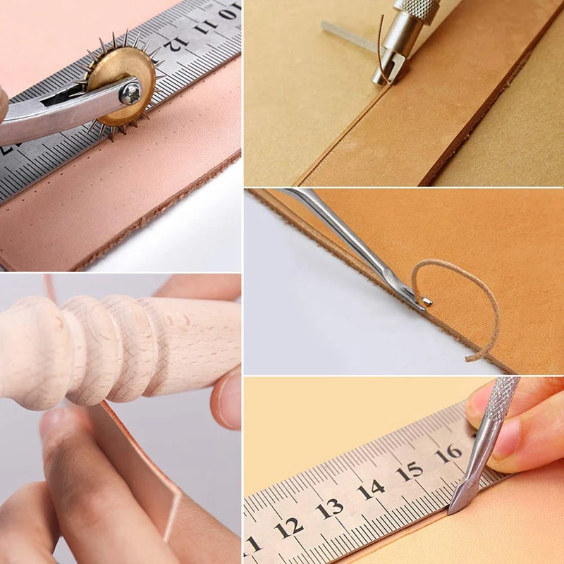 31 шт. кожаные швейные инструменты Diy ремесленные набор ручных строчек с начесом Awl