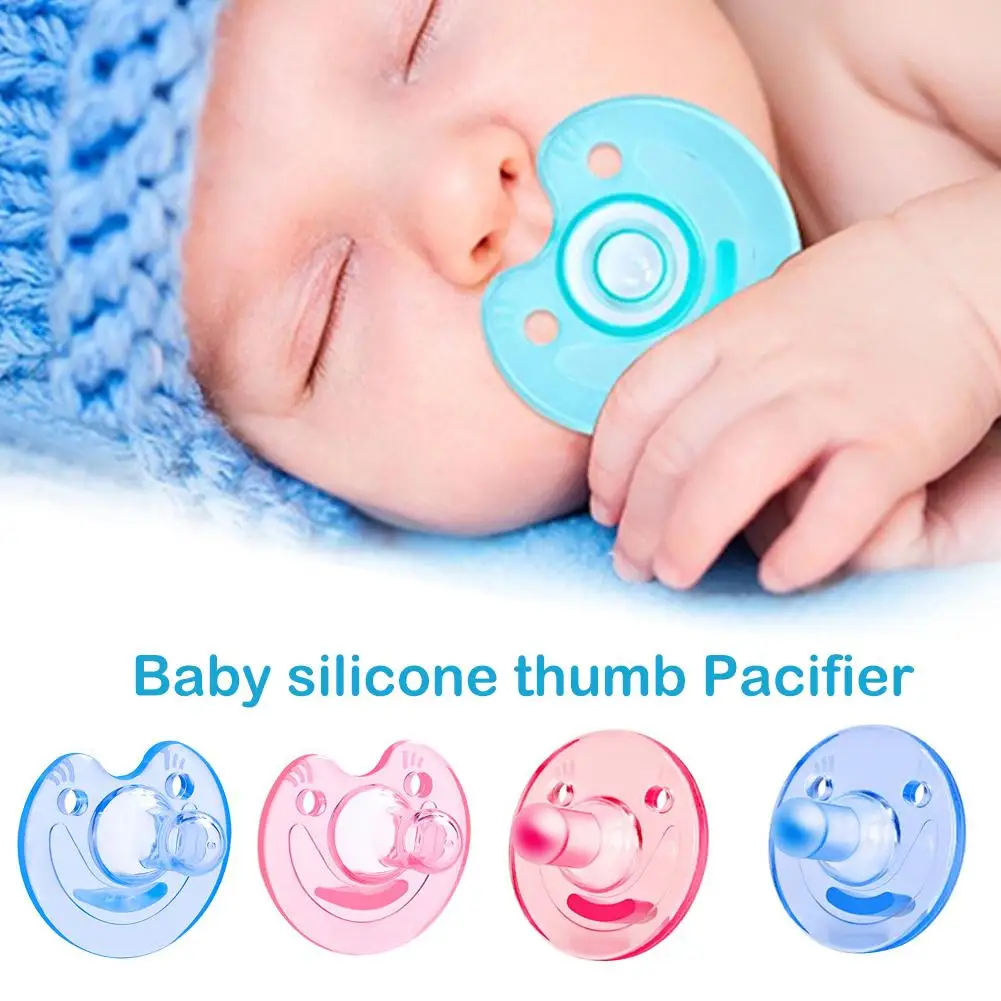 Food Grade Silicone Baby Smiling Face Round Pacifier Orthodontic Dummy Teat Nipple Soother Infant Appease Sleep Pacifiers | Мать и