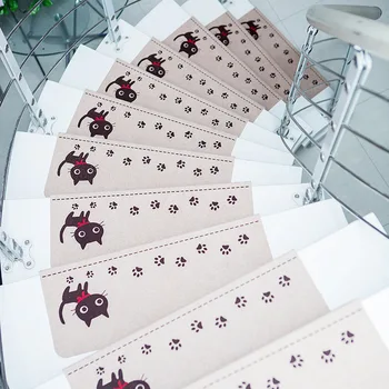 

1-10pcs Stair Tread Carpet Mats Self Adhesive Stair Mat Non-Skid Stair Step Carpets Step Rug Protection Cover Washable Stair Mat