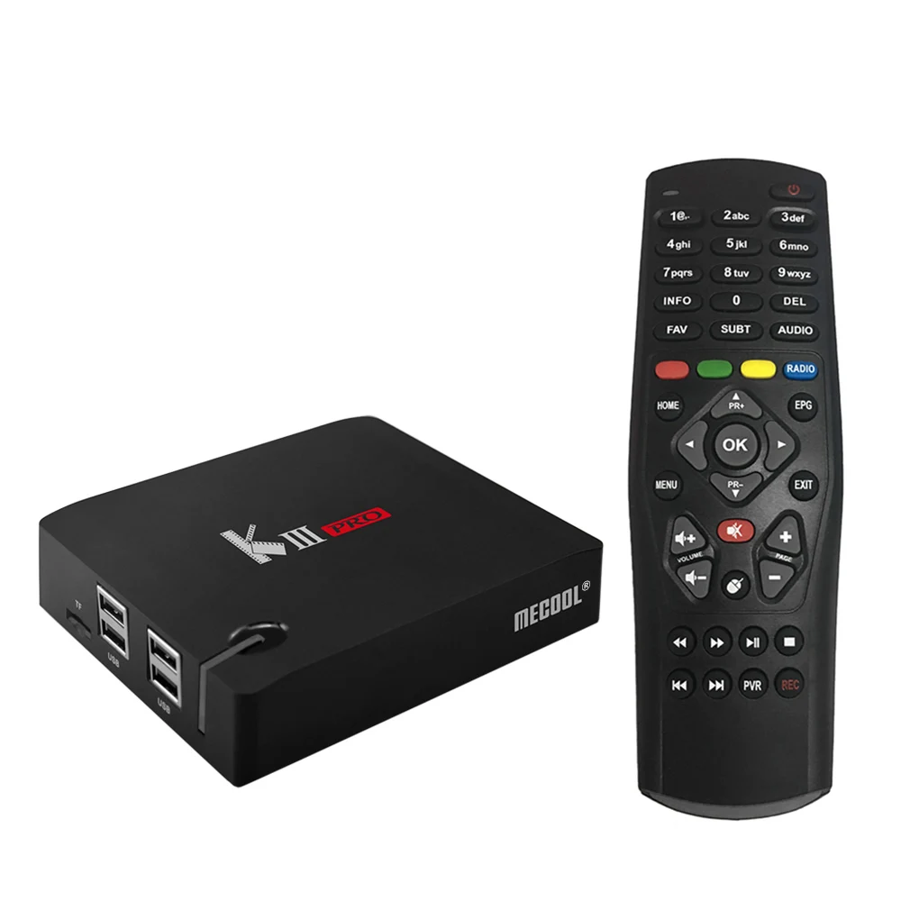 ТВ-приставка MECOOL KIII PRO на Android 7 1 Восьмиядерный процессор Amlogic S912 3 ГБ/16 ГБ 4K H.265 VP9 Wi-Fi