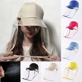 

Removable Anti-Fog Saliva Anti-Spitting Protective Baseball Cap Dustproof Cover Anti-Flu Cap маска маска маска на рот