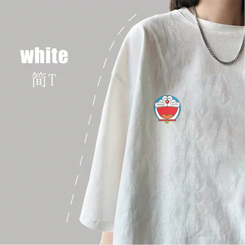 Women T-shirt Round Collar Summer Cartoon 2020 New Half Loose Sleeve  Print Casual Simple Wild T-Shirt