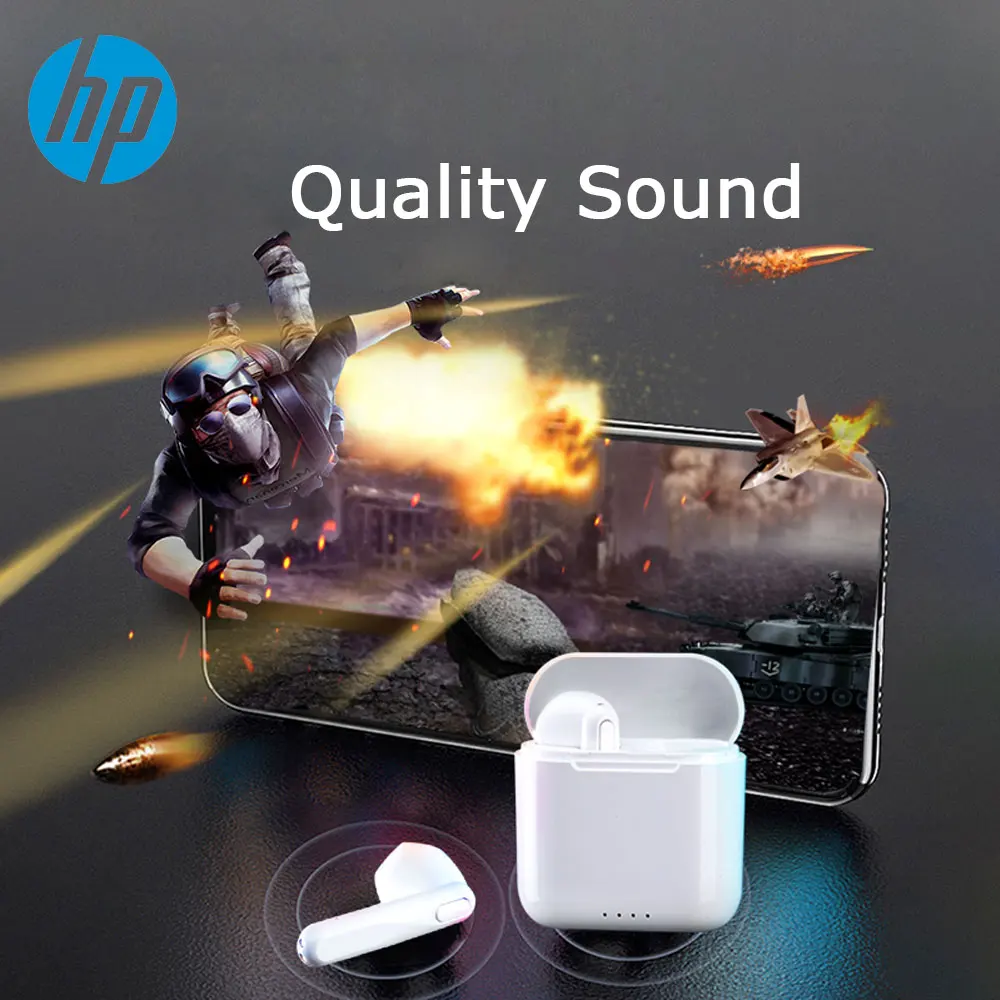 Hp H10 TWS Bluetooth 5,0 наушники беспроводные наушники мини стерео наушники с микрофоном зарядная коробка Спортивная гарнитура громкой связи