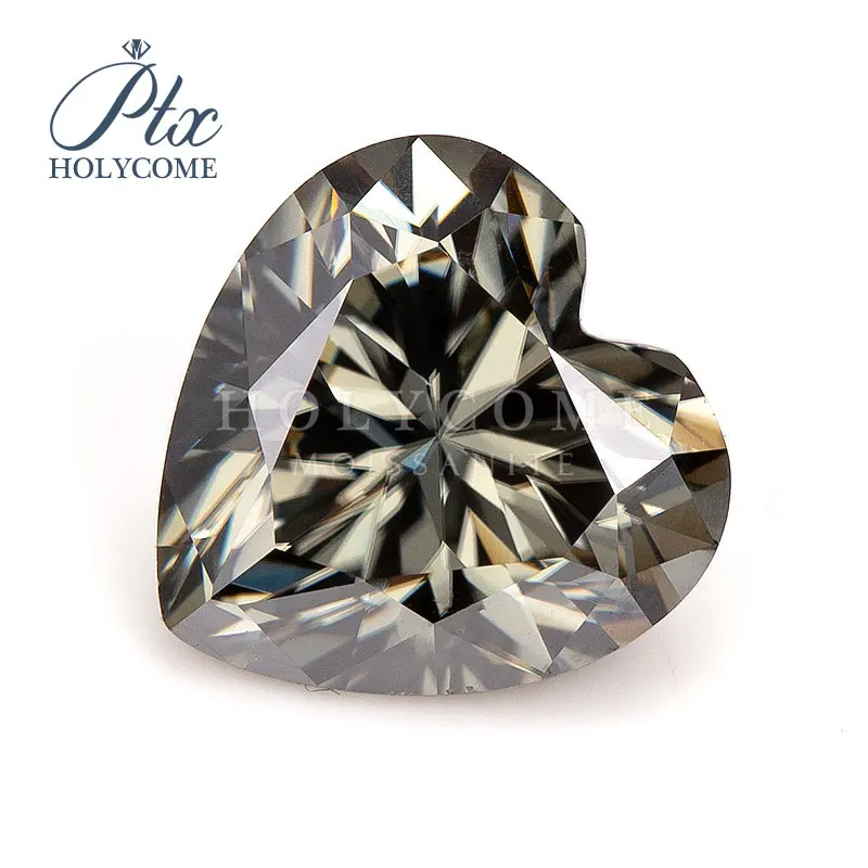 2020 Wholesale Custom high quality gemstone gray color 4*4mm 0.3ct heart cut loose moissanite diamond gemstones 2020 Wholesale Custom high quality gemstone gray color 4*4mm 0.3ct heart cut loose moissanite diamond gemstones