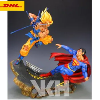 

19" Super Saiyan Statue Kakarotto VS Superman Bust Original Version Full-Length Portrait VKH GK Action Model Toy BOX 48CM A27