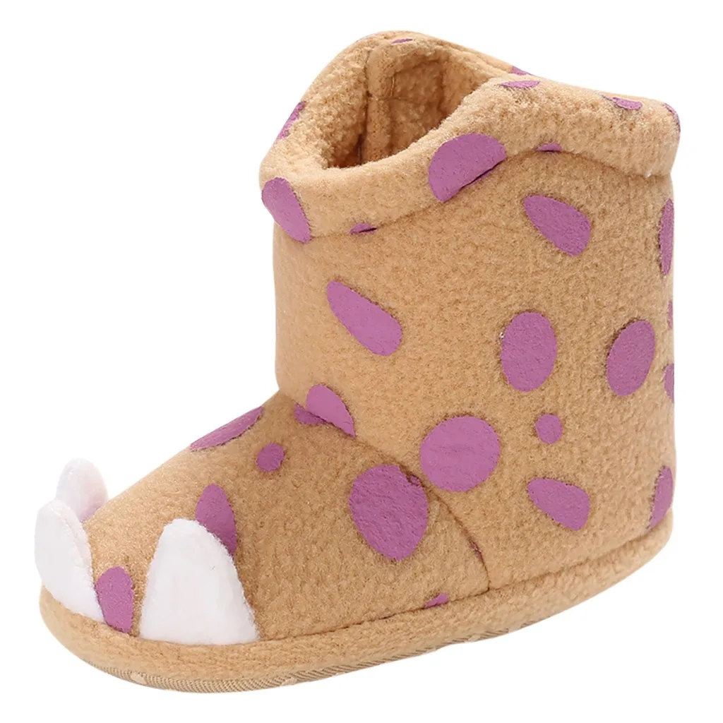 Baby Boots Shoes Kids Cotton Snow Boots Shoes Toddler Kid Baby Girls Cute Toddler First Walk Winter Boots Polkat Dot Shoes#G2