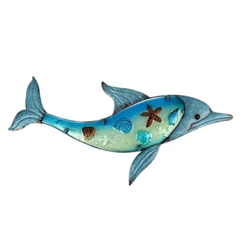 

Mural Dolphin Wall Creative Beach Animal Pendant Suitable for Courtyard, Hotel Atrium, Corridor, Kindergarten