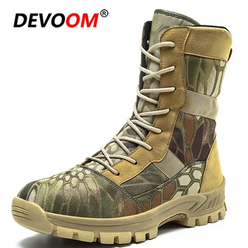 

2020 Outdoor Hiking Climbing Trekking Shoes Military Boots Army Tactical Boots Breathable Desert Swat Boots Men botas tacticas